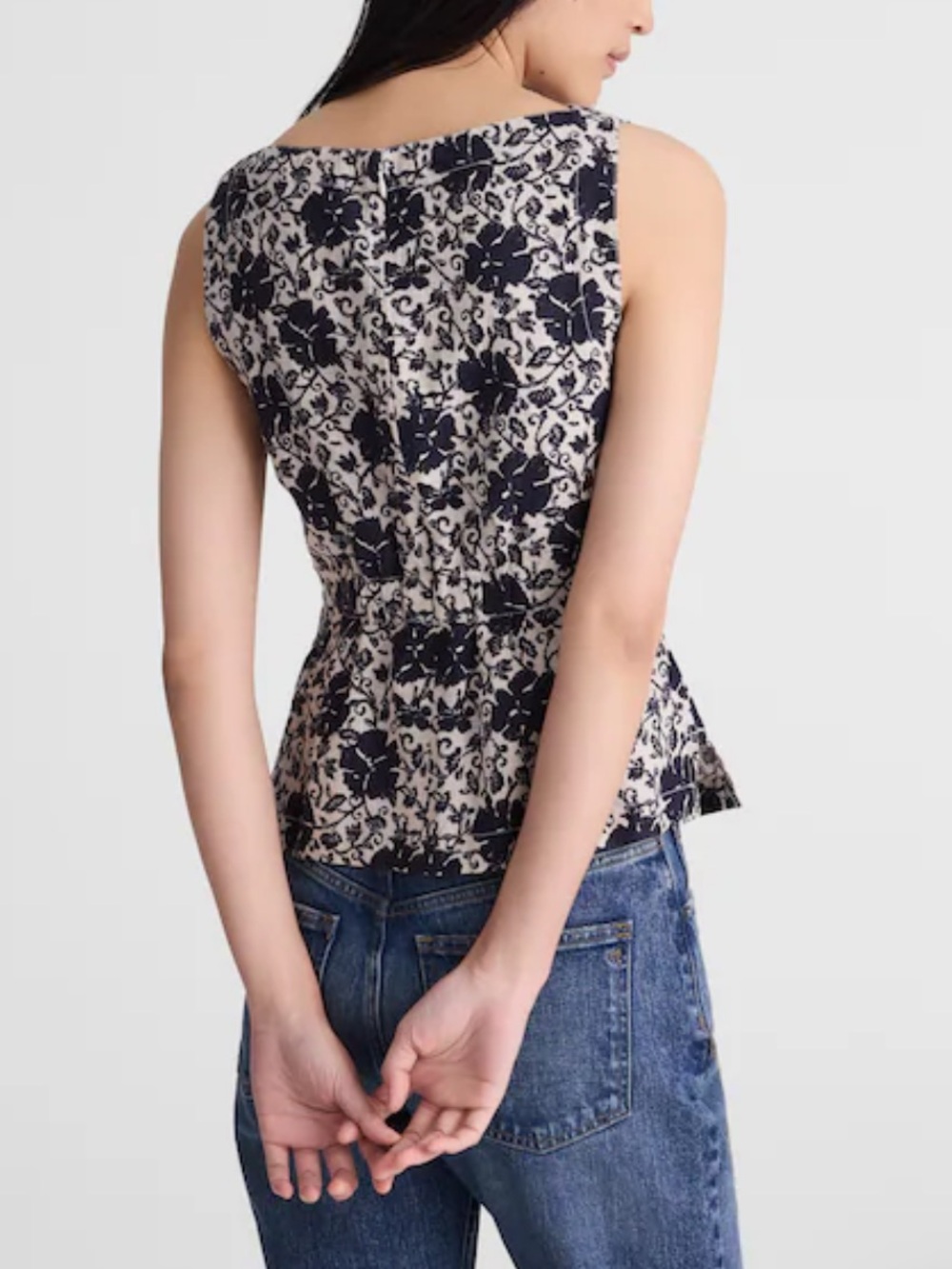 Madewell Cinched Boatneck Sleeveless Top in 100% Linen - New with tags